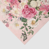 Lily and Peony Pink Garden Vertical Bouquet Pink Seidenpapier (Ausschnitt)