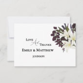 Lily and Plum Wedding Dankeschön Card (Vorderseite)