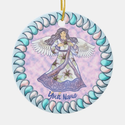 Lily Angel-Ornament Keramik Ornament (Vorne)