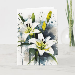 Lily - Aquarellblumen Karte