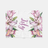 Lily Baby Blanket, Lily Floral, Lily Kinderzimmer, Fleecedecke (Vorderseite (Horizontal))