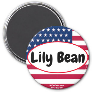 Lily Bean roter weißer Magnet