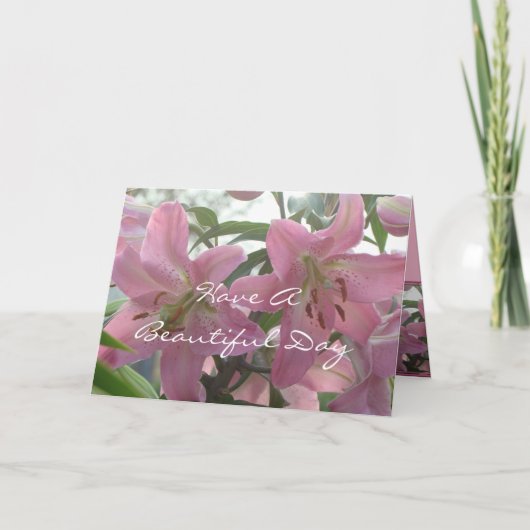 Lily Beautiful Day Card - passen Sie jede Gelegenh Karte (Vorderseite)