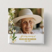 Lily Beerdigung von White Orchid Button (Vorderseite)