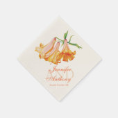 Lily Bell Fine Art Name Hochzeitstitel Papierservi Serviette (Ecke)