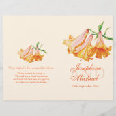 Lily bell Lilies großes Hochzeitsprogramm (Vorderseite)