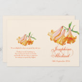 Lily bell Lilies Hochzeitsprogramm (Vorne/Hinten)