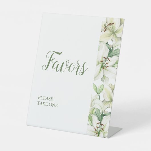 LILY Blossom Elegance Favor Sockelschild (Vorderseite)