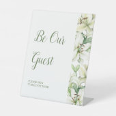 LILY Blossom Elegance Guest Book Sockelschild (Vorderseite)