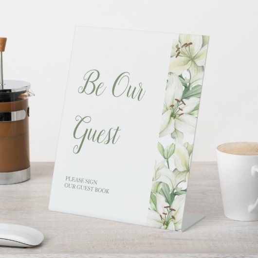 LILY Blossom Elegance Guest Book Sockelschild (In SItu)