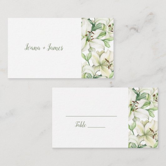 LILY Blossom Elegance Platzkarte (Vorne/Hinten)
