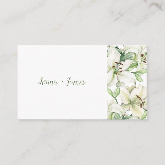 LILY Blossom Elegance Platzkarte (Vorderseite)