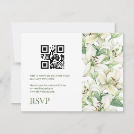 LILY Blossom Elegance QR Code RSVP Karte