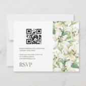 LILY Blossom Elegance QR Code RSVP Karte (Vorderseite)