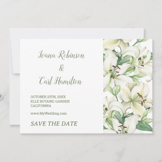 LILY Blossom Elegance Save The Date (Vorderseite)