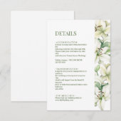 LILY Blossom Elegance Wedding Details Begleitkarte (Vorne/Hinten)