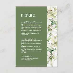 LILY Blossom Elegance Wedding Details Begleitkarte