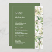 LILY Blossom Elegance Wedding Menükarte (Vorne/Hinten)