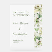 LILY Blossom Elegance Willkommen Acrylschild (Vorderseite)