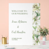 LILY Blossom Elegance Willkommen Acrylschild (Hochzeit)