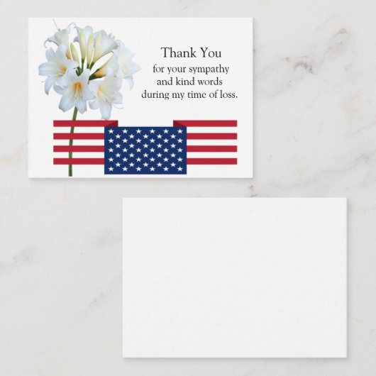 Lily Blume auf Flag Danke Karte (Vorne/Hinten)