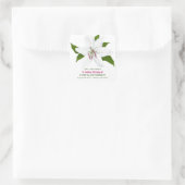 Lily Blume Beerdigung Memorial Quadratischer Aufkleber (Tasche)