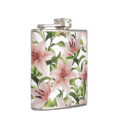 Lily Blume. Blumenmuster Flachmann (Rechts)