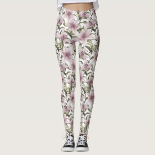 Lily Blume. Blumenmuster Leggings