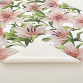 Lily Blume. Blumenmuster Sherpadecke (3/4)