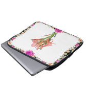 Lily Blume Botanische Kunst Laptopschutzhülle (Vorne Knopf)