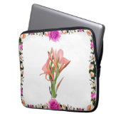 Lily Blume Botanische Kunst Laptopschutzhülle (Vorderseite Links)