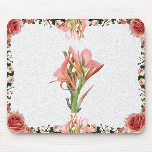 Lily Blume Botanische Kunst Mousepad (Vorne)