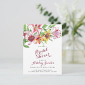 Lily Blume Bouquet Bridal Dusche Einladung (Stehend Vorderseite)