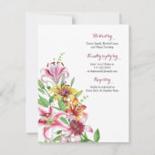 Lily Blume Bouquet Bridal Dusche Einladung (Rückseite)