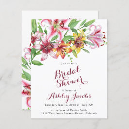 Lily Blume Bouquet Bridal Dusche Einladung