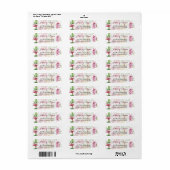Lily Blume Bouquet Wedding Address Label (Vorne)