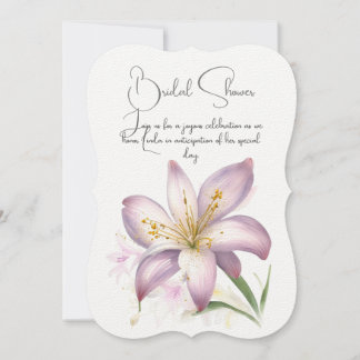 Lily Blume Brautparty. Einladung von Blumen.