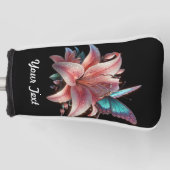 Lily Blume & Butterfly Golf Headcover (Vorderseite)
