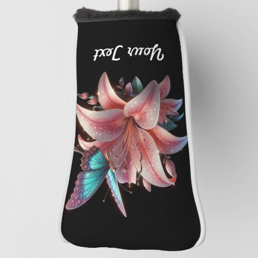 Lily Blume & Butterfly Golf Headcover (Rotieren 90)