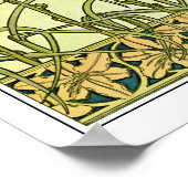 Lily Blume des Jugendstils, Mucha Poster (Ecke)