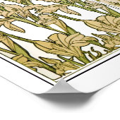 Lily Blume des Jugendstils, Mucha Poster (Ecke)