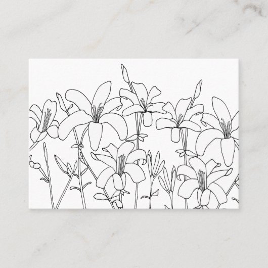Lily Blume färben Visitenkarten Visitenkarte (Vorderseite)