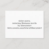 Lily Blume färben Visitenkarten Visitenkarte (Rückseite)