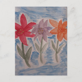 Lily Blume Flat Postkarte