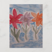 Lily Blume Flat Postkarte (Vorderseite)