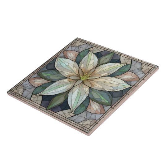 Lily Blume Glasmosaik Fliese (Seite)