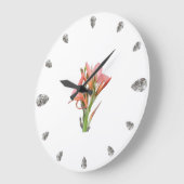 Lily Blume Große Wanduhr (Winkel)