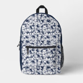 Lily Blume Ink Sketched Pattern Bedruckter Rucksack (Vorderseite)