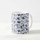 Lily Blume Ink Sketched Pattern Kaffeetasse (VorderseiteRechts)