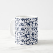 Lily Blume Ink Sketched Pattern Kaffeetasse (Vorderseite Links)